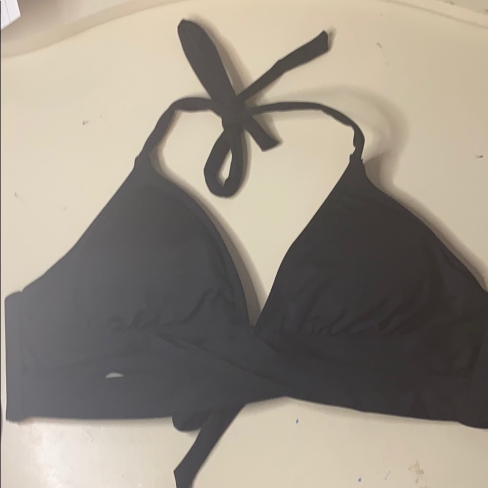 Black non work halter bathing suit top
